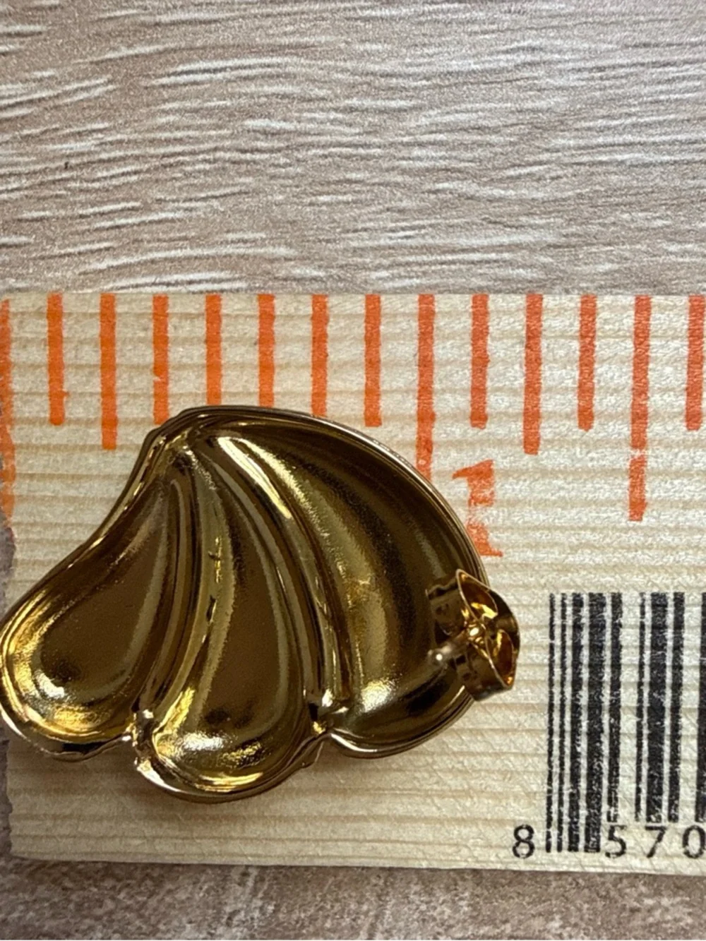 Chunky Gold‎ Wings Earrings 1